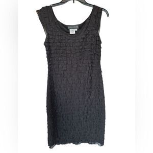 Donna Morgan Black Lace Tiered Dark Romance Cocktail Dress 8